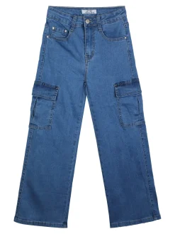 J Y Jeans cargo da ragazza a gamba dritta