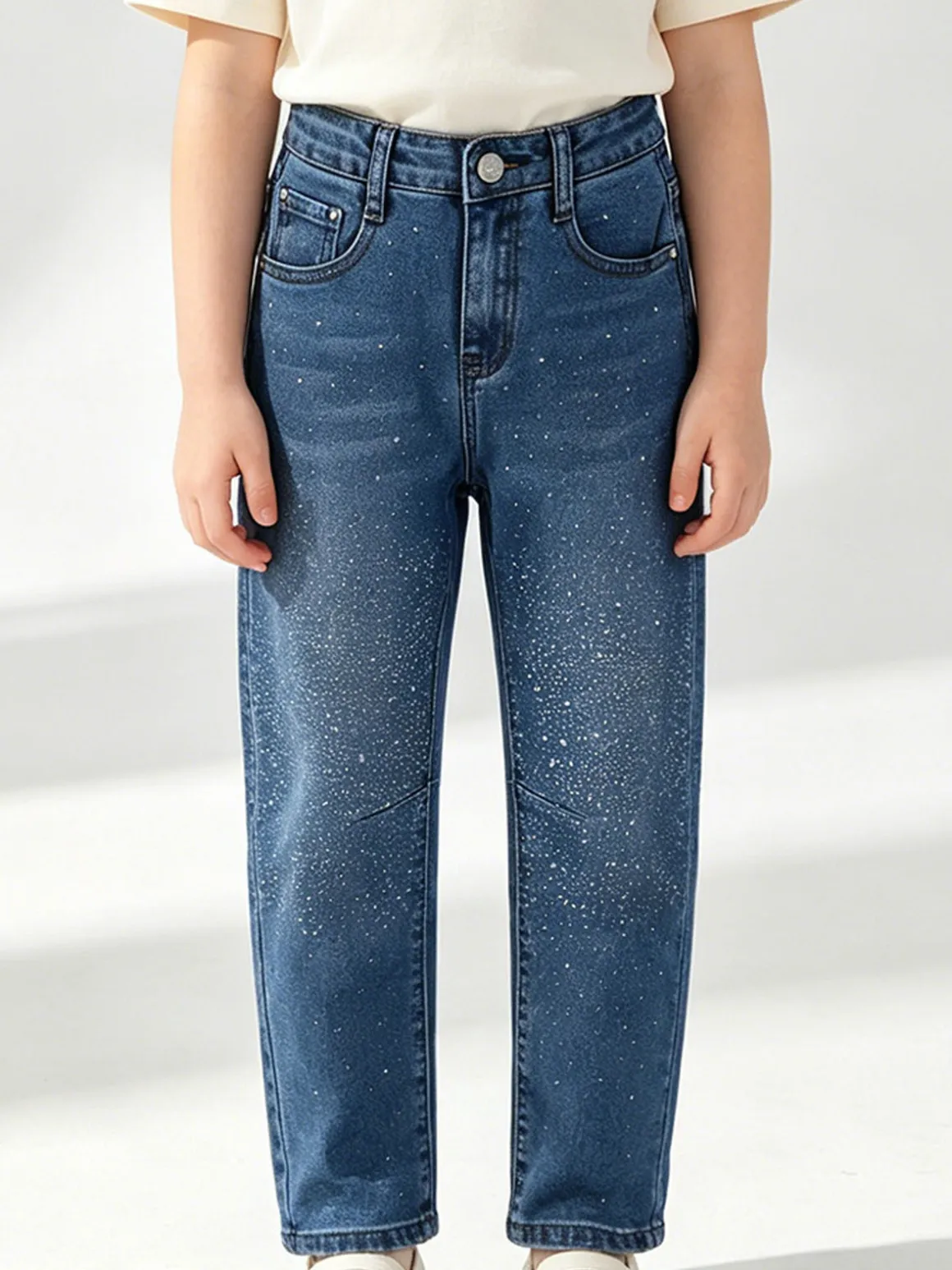 J Y Jeans da bambina a palloncino con strass - jeans