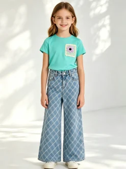 J Y Jeans da bambina geometrici a gamba dritta - jeans