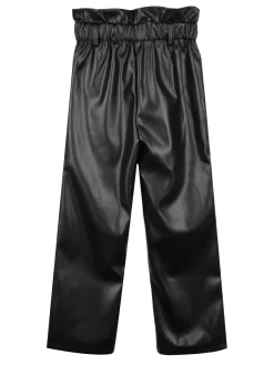 J Y Pantaloni bimba a in ecopelle vita alta