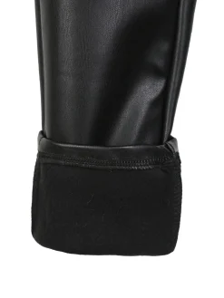 J Y Pantaloni da bambina in ecopelle con cintura