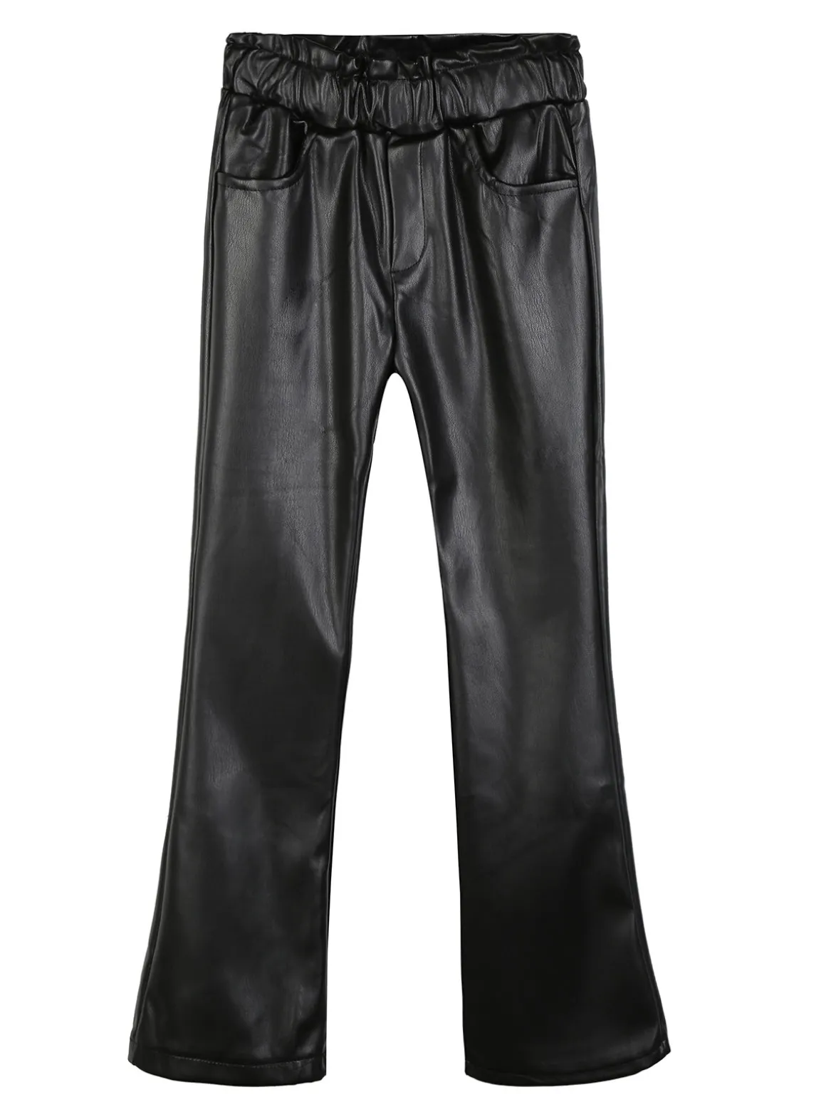 J Y Pantaloni da bambina in ecopelle a zampa