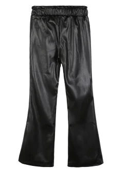 J Y Pantaloni da bambina in ecopelle a zampa
