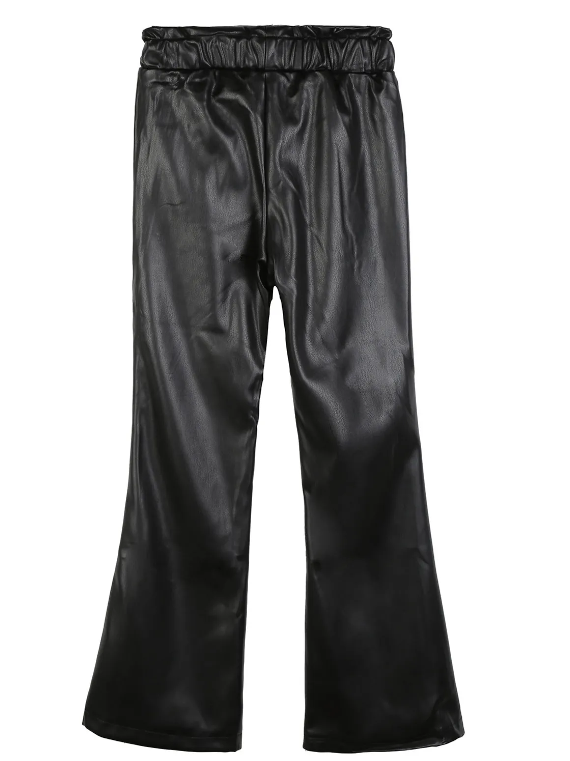 J Y Pantaloni da bambina in ecopelle a zampa