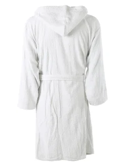 Kappa Accappatoio unisex in spugna con cappuccio - bianco