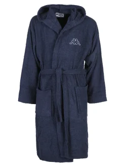 Kappa Accappatoio unisex in spugna con cappuccio - blu scuro
