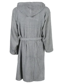 Kappa Accappatoio unisex in spugna con cappuccio - grigio