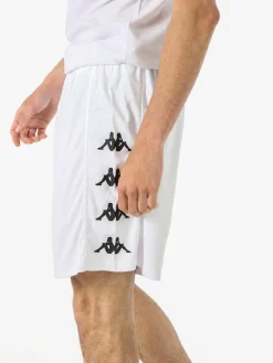 Kappa Bermuda sportivi da uomo con logo - bianco