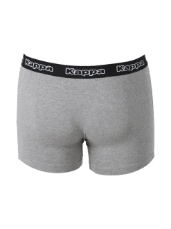 Kappa Boxer da uomo in cotone con scritta - grigio