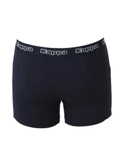 Kappa Boxer da uomo in cotone con scritta - blu scuro