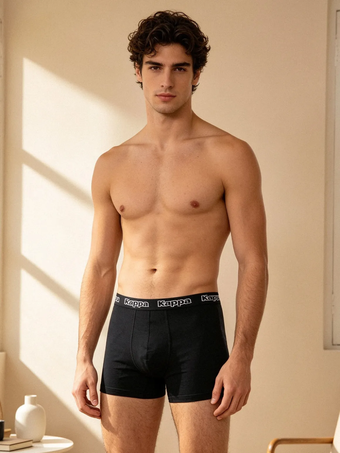 Kappa Boxer uomo in cotone con scritta