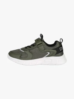 Kappa BREEZE Sneakers da ragazzo sportive in mesh con cinturino a strappo - militare