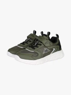 Kappa BREEZE Sneakers da ragazzo sportive in mesh con cinturino a strappo - militare