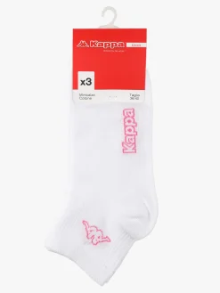 Kappa Calze in cotone donna con logo. Confezione da 3 paia