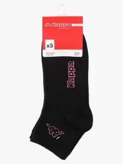 Kappa Calze in cotone donna con logo. Confezione da 3 paia