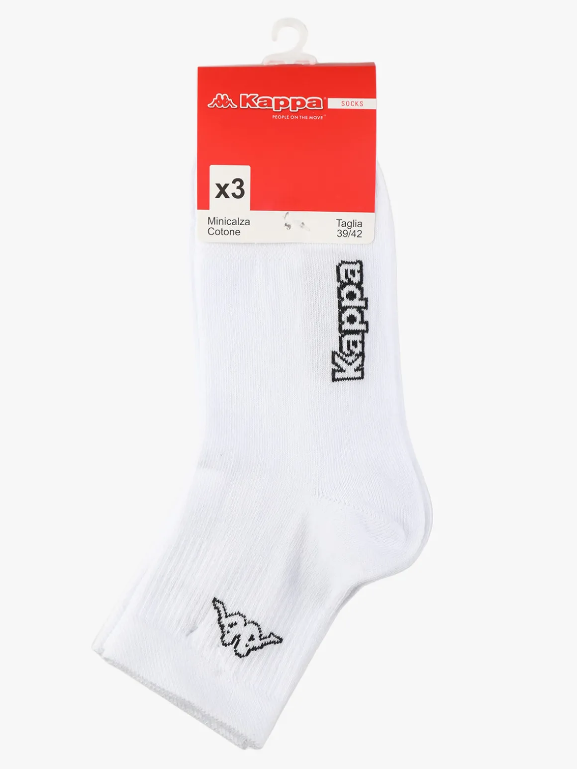 Kappa Calze in cotone uomo con logo. Confezione da 2 paia
