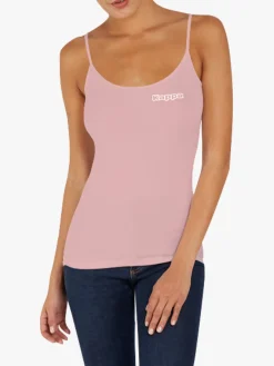 Kappa Canotta donna in cotone bielastico a spalla stretta - rosa