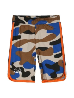 Kappa Completo corto da bambino in cotone con t-shirt e bermuda mimetici - arancione