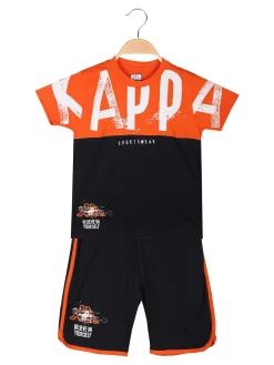 Kappa Completo corto da bambino in cotone con t-shirt e bermuda