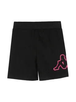Kappa Completo corto da bambina con t-shirt cropped e shorts - bianco