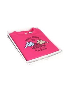 Kappa Completo corto da neonata 2 pezzi con t-shirt e shorts - fucsia