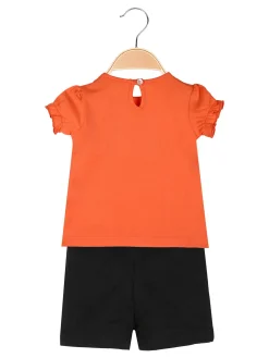 Kappa Completo corto da neonata 2 pezzi con t-shirt e shorts - arancione
