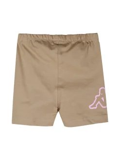 Kappa Completo corto da neonata in cotone con t-shirt orsacchiotto e shorts - rosa