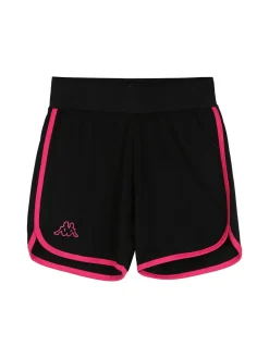 Kappa Completo corto da ragazza in cotone con t-shirt cropped e shorts - bianco