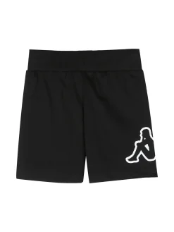 Kappa Completo corto da ragazza in cotone con t-shirt e shorts - nero