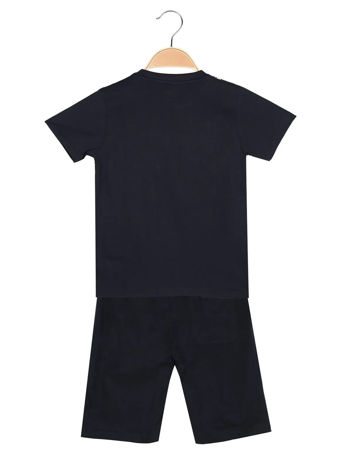Kappa Completo corto in cotone da bambino con t-shirt e bermuda - blu scuro