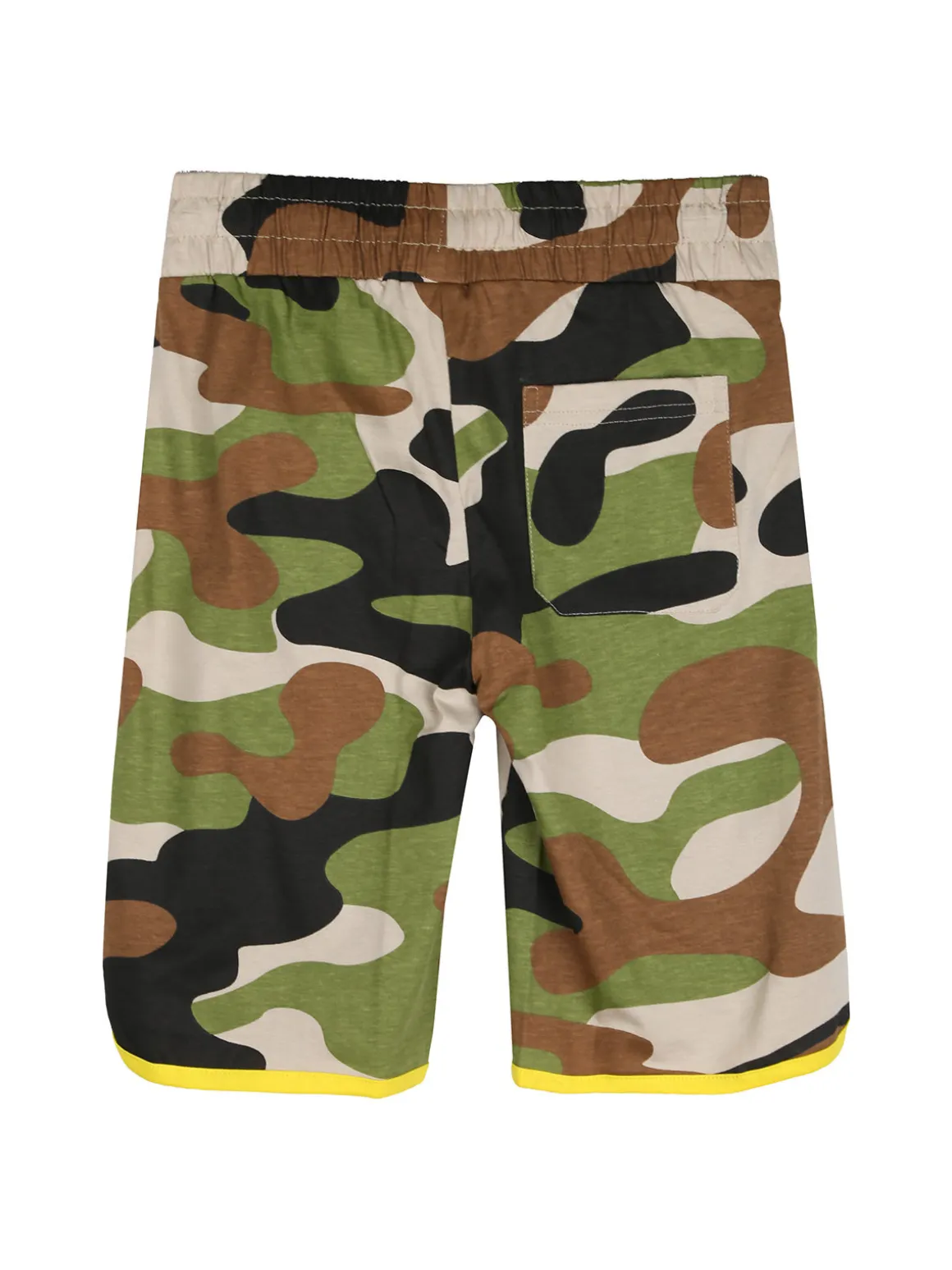 Kappa Completo corto 2 pezzi da ragazzo in cotone con t-shirt e bermuda militare - bianco