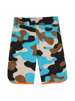 Kappa Completo corto 2 pezzi da ragazzo in cotone con t-shirt e bermuda militare - turchese