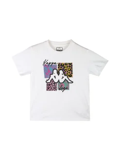 Kappa Completo corto 2 pezzi in cotone da bambina con t-shirt e shorts