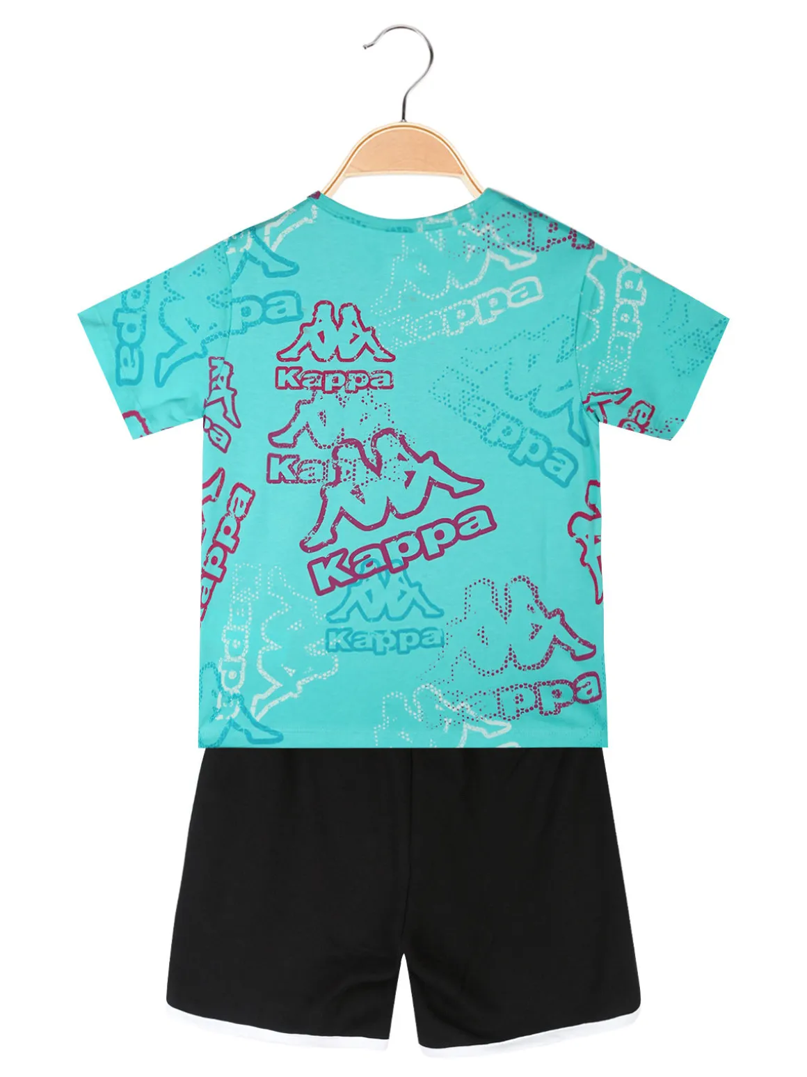 Kappa Completo corto 2 pezzi in cotone da ragazza con t-shirt e shorts