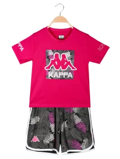 Kappa Completo corto 2 pezzi in cotone da ragazza con t-shirt e shorts