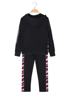 Kappa Completo da bambina 2 pezzi con cappuccio e zip - blu scuro