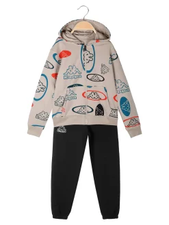 Kappa Completo da bambino 2 pezzi con cappuccio e zip - sabbia