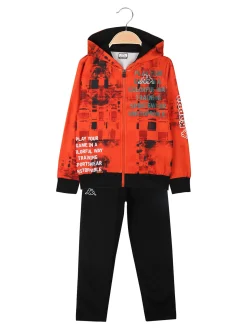 Kappa Completo da bambino 2 pezzi con cappuccio e zip - arancione