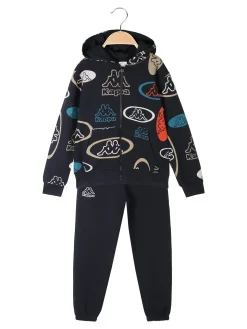Kappa Completo da bambino 2 pezzi con cappuccio e zip - blu scuro
