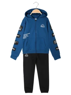 Kappa Completo da ragazzo 2 pezzi con cappuccio e zip - ottanio