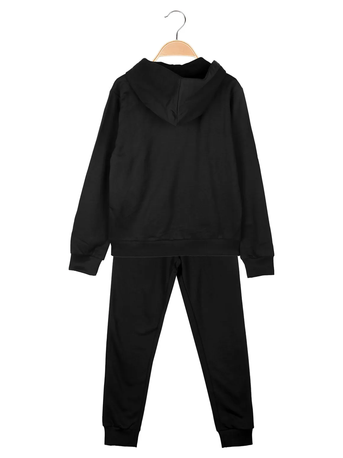 Kappa Completo da ragazzo 2 pezzi con cappuccio - nero