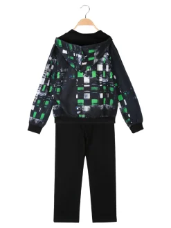 Kappa Completo da ragazzo 2 pezzi con cappuccio e zip - grigio scuro
