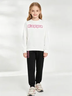 Kappa Completo girocollo da ragazza 2 pezzi - bianco