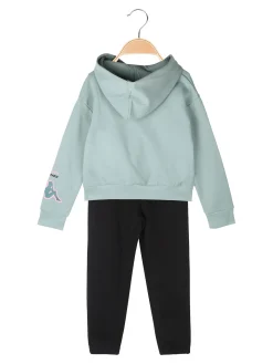 Kappa Completo tuta cropp 2 pezzi da bambina con cappuccio - blu