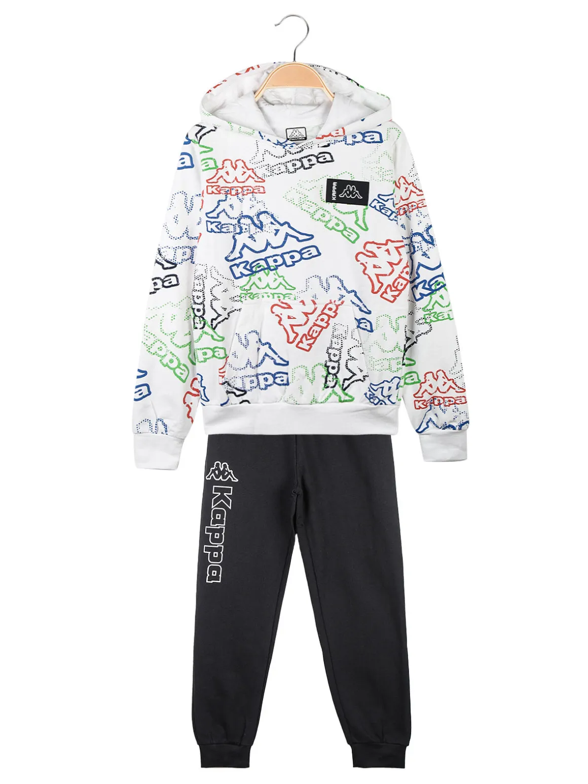 Kappa Completo tuta da bambino con cappuccio e stampe