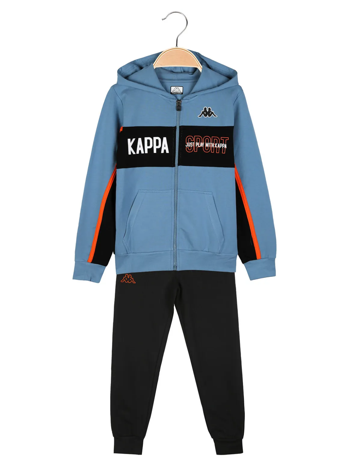Kappa Completo tuta da bambino 2 pezzi con cappuccio e zip - cielo