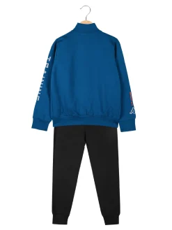 Kappa Completo tuta da bambino 2 pezzi con zip e stampa logo - blu