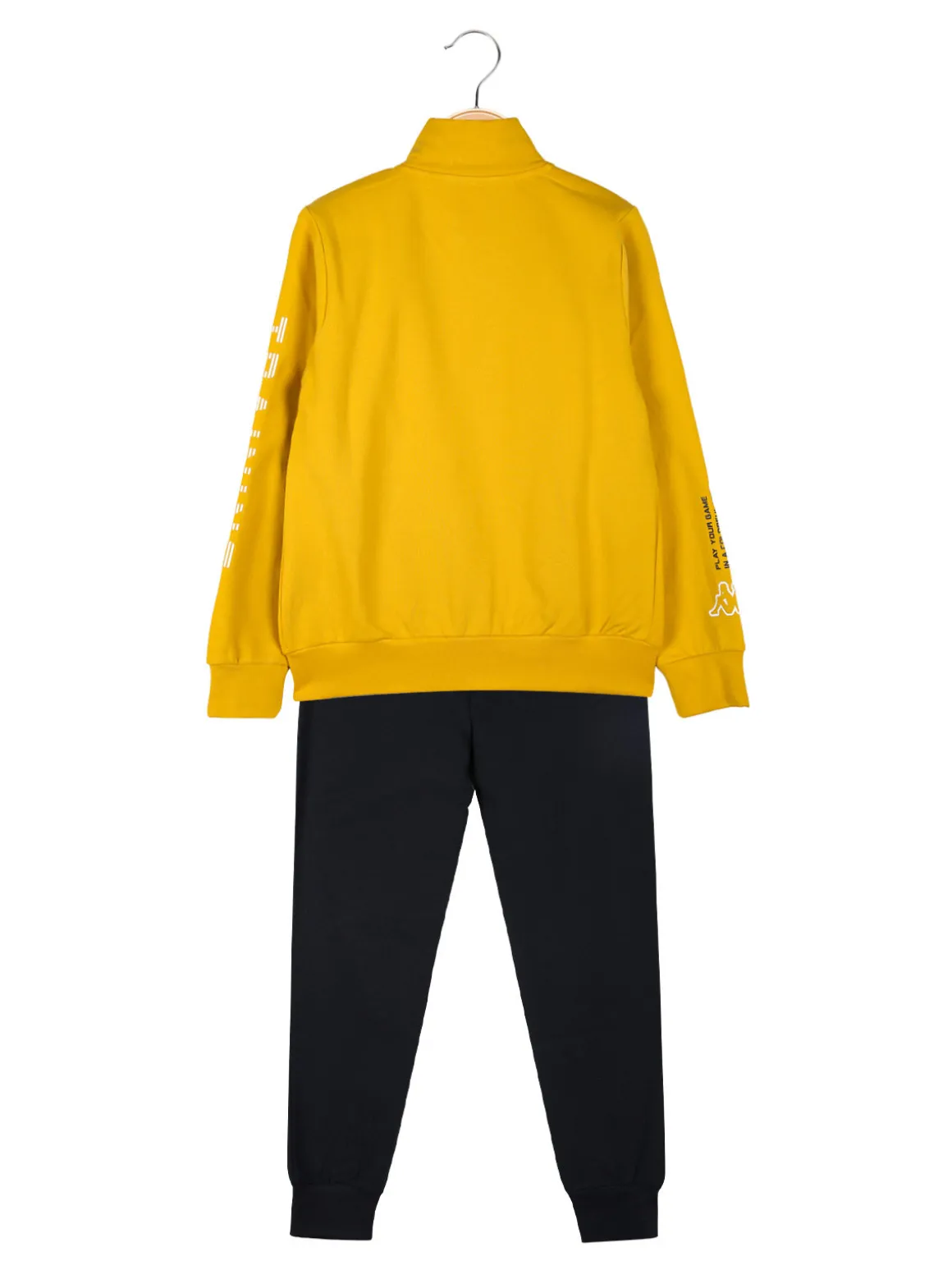 Kappa Completo tuta da bambino 2 pezzi con zip e stampa logo - senape