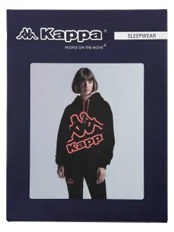 Kappa Completo tuta da donna 2 pezzi in misto cotone con cappuccio - grigio