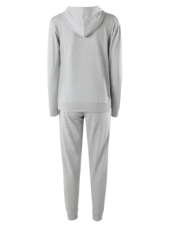 Kappa Completo tuta da donna 2 pezzi in misto cotone con cappuccio - grigio